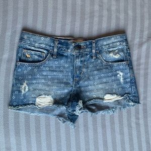 Light washed denim shorts